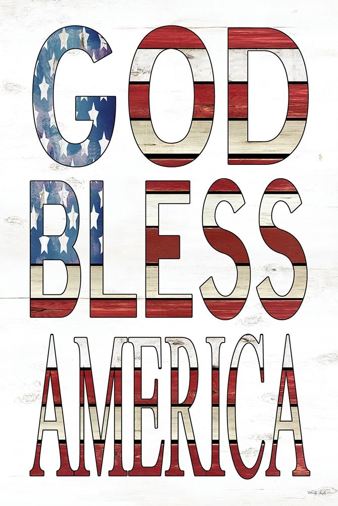 Wall Art Painting id:363666, Name: God Bless America   , Artist: Jacobs, Cindy
