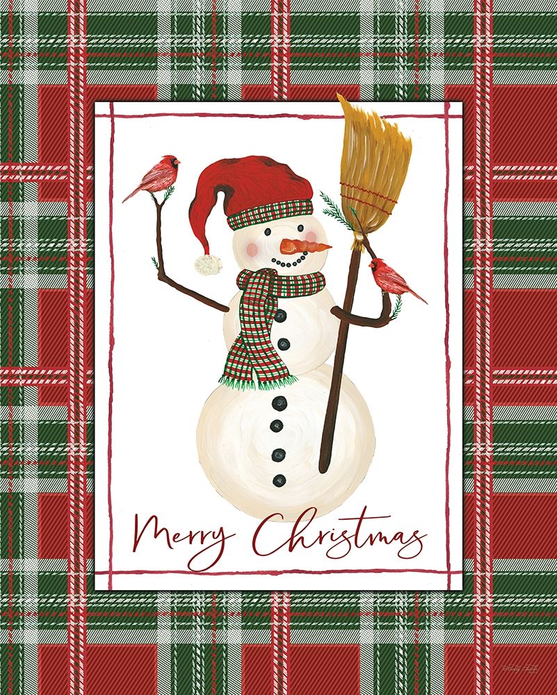 Art Print: Merry Christmas Snowman
