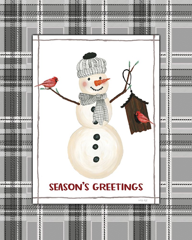 Art Print: Seasons Greetings Snowman