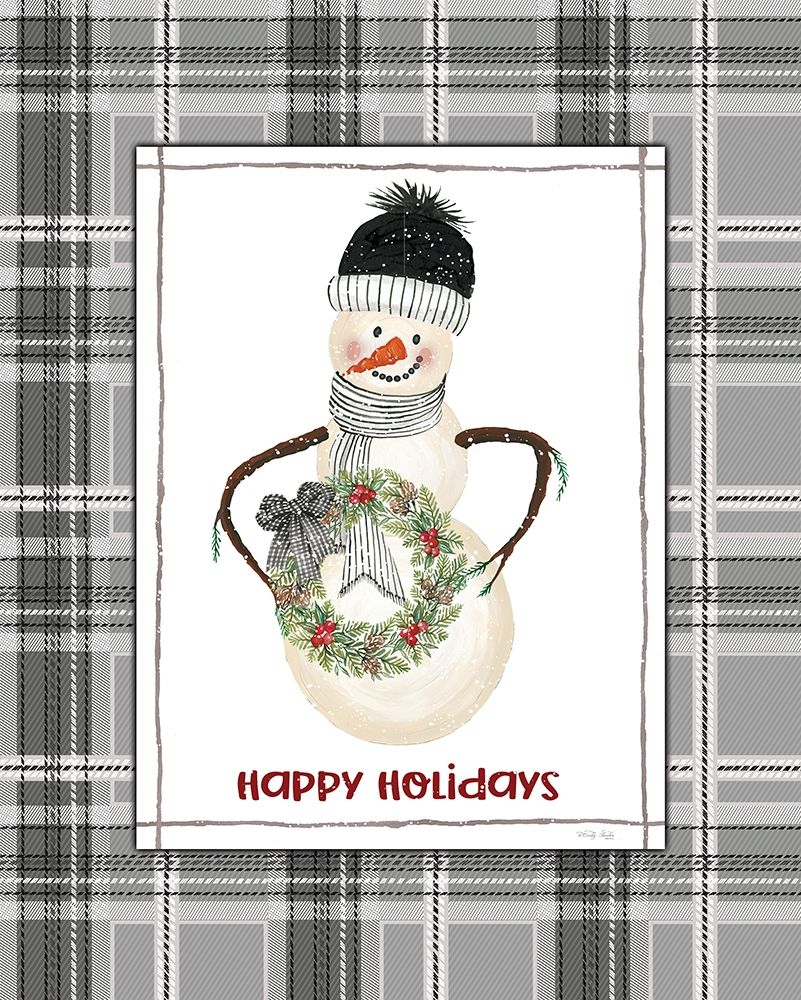 Art Print: Happy Holidays Snowman