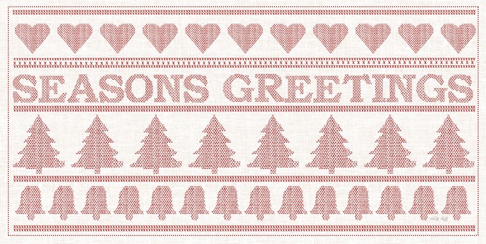 Art Print: Seasons Greetings Stitchery  