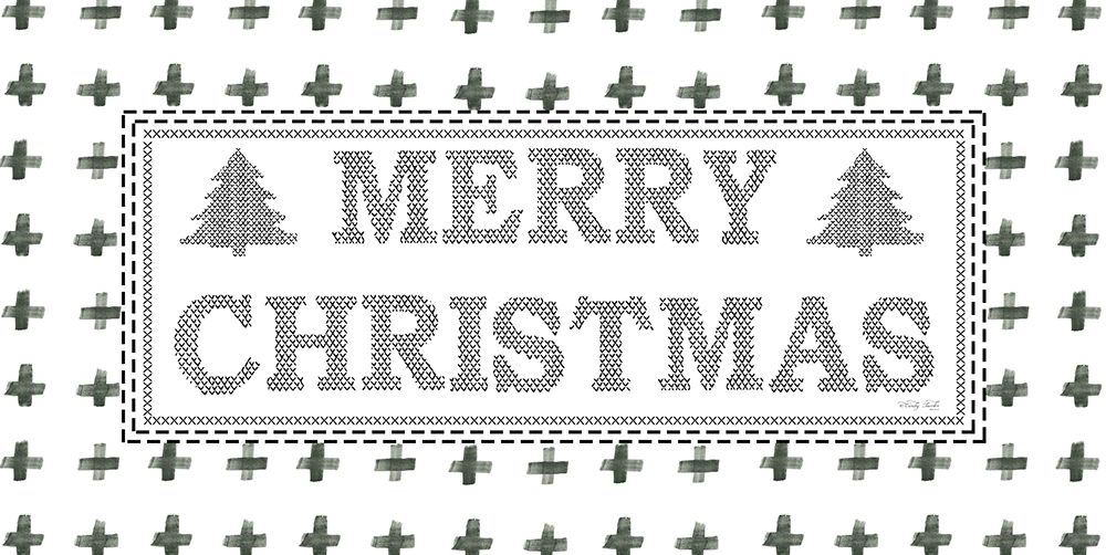 Art Print: Merry Christmas Stitchery 