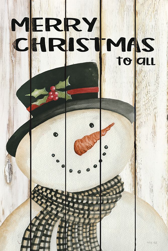 Art Print: Merry Christmas to All Snowman