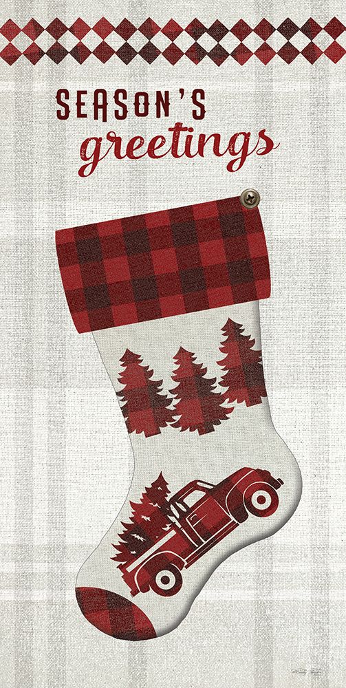 Art Print: Seasons Greetings Stocking   