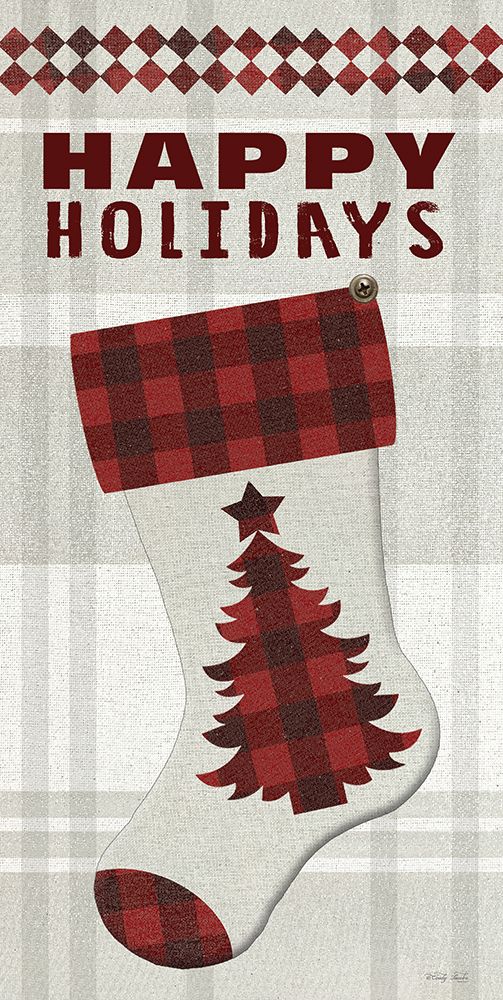 Art Print: Happy Holidays Stocking  