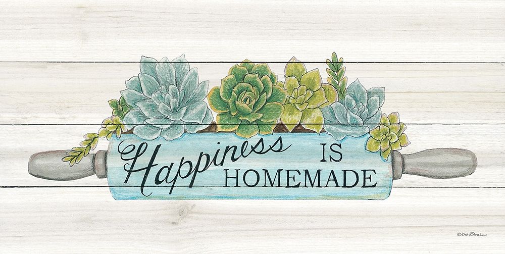 Wall Art Painting id:201256, Name: Happiness is Homemade Succulents, Artist: Strain, Deb