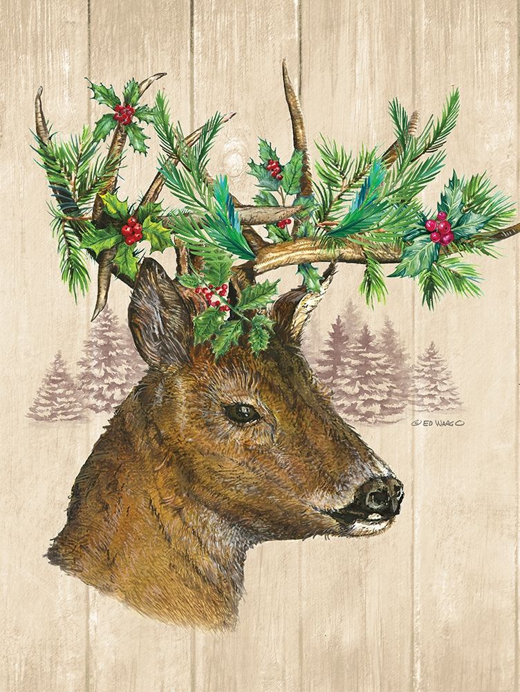Wall Art Painting id:201267, Name: Holiday Deer, Artist: Wargo, Ed
