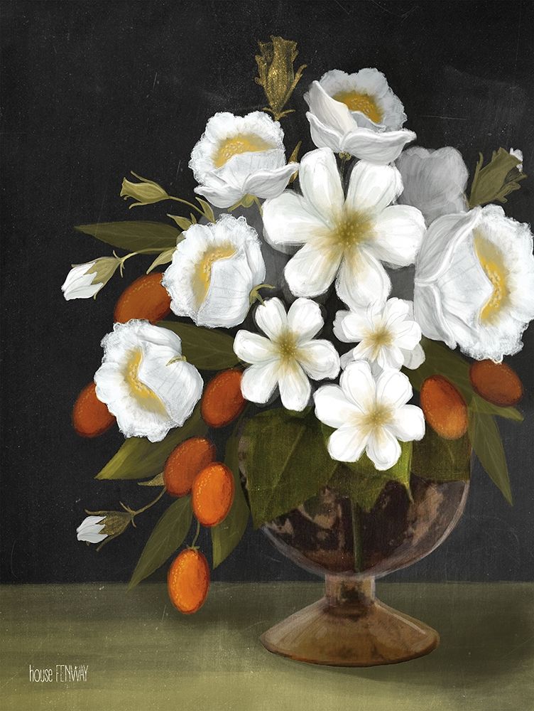Art Print: Kumquats and Blooms