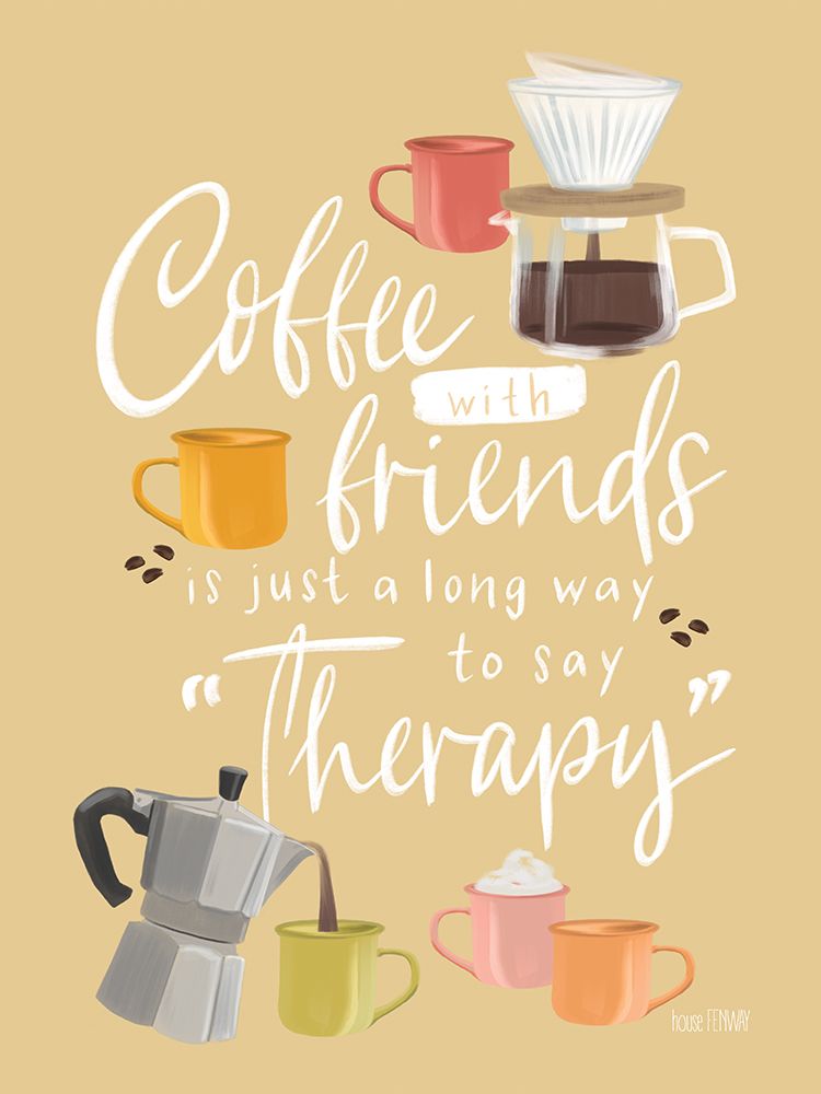Art Print: Coffee with Friends