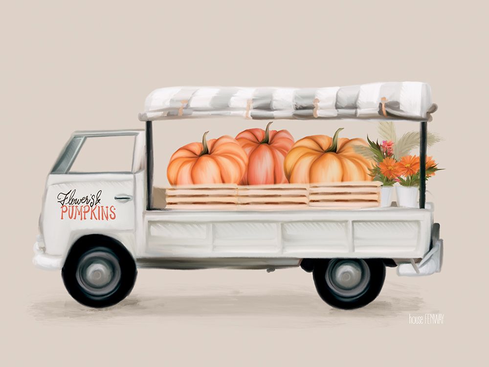 Art Print: Fall Pumpkin Truck