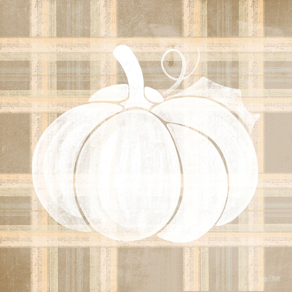 Art Print: Plaid Pumpkin I