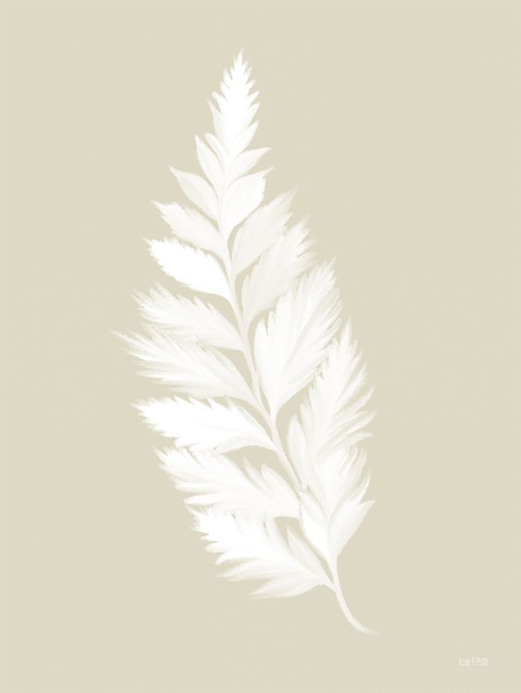Art Print: Botanical White Fern   