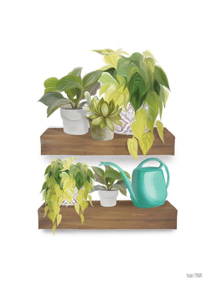 Art Print: Plant Lover Shelves
