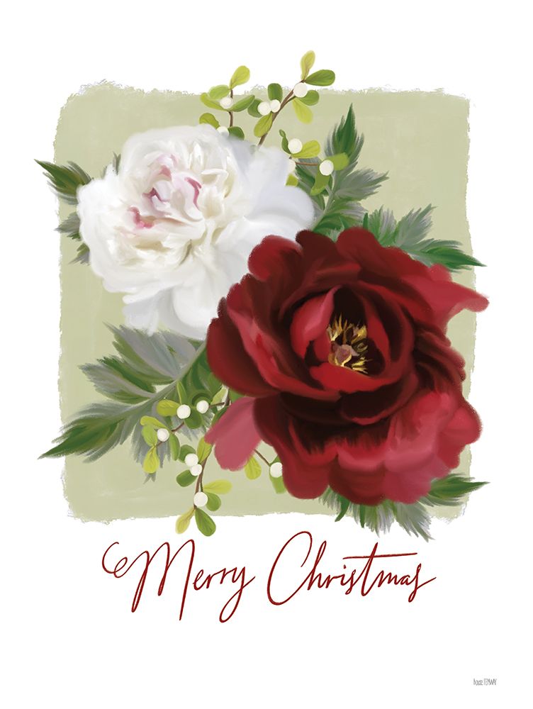 Art Print: Botanical Merry Christmas