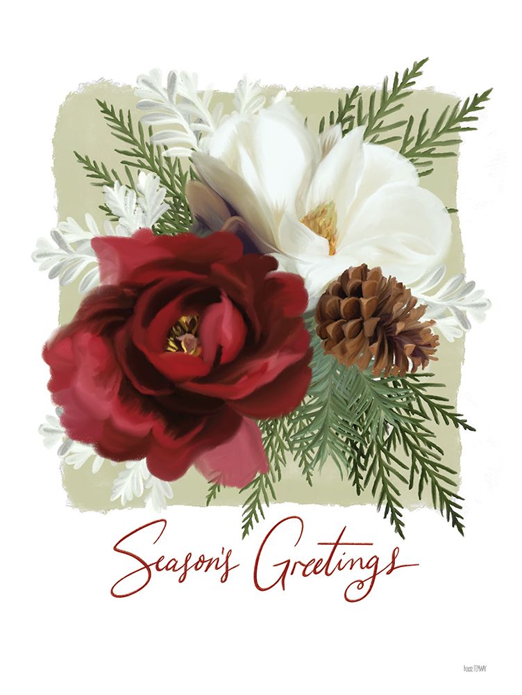 Art Print: Botanical Seasons Greetings