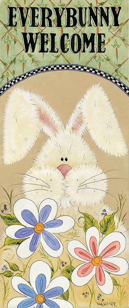 Wall Art Painting id:282112, Name: Every Bunny Welcome, Artist: Hilliker, Lisa