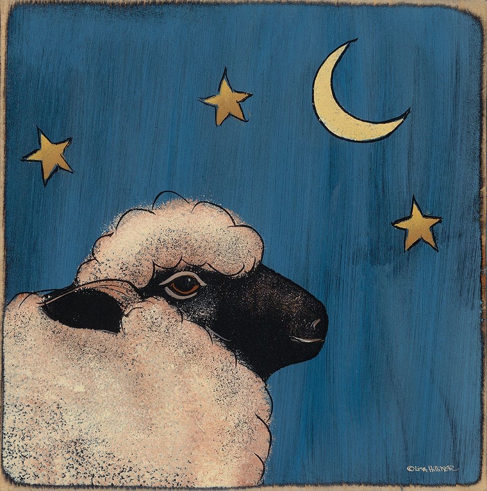 Wall Art Painting id:424600, Name: Little Sheep, Artist: Hilliker, Lisa