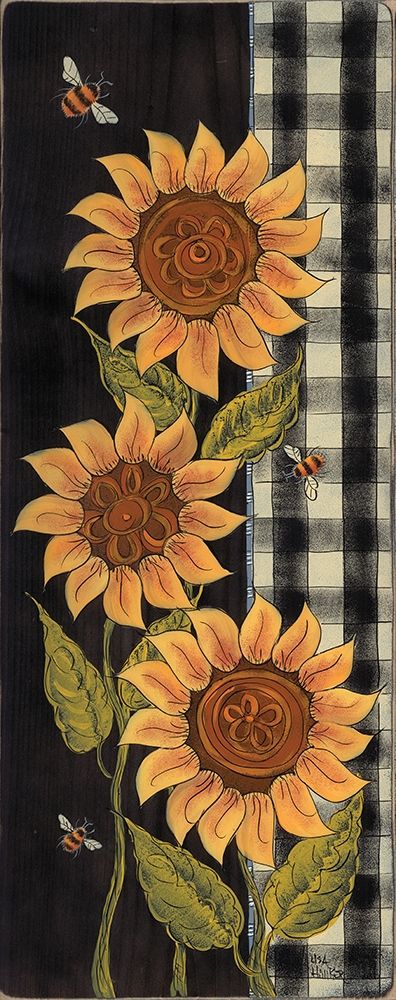 Wall Art Painting id:424603, Name: Farmhouse Sunflowers I, Artist: Hilliker, Lisa