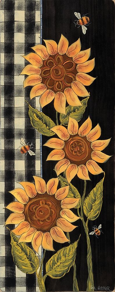 Wall Art Painting id:424604, Name: Farmhouse Sunflowers II, Artist: Hilliker, Lisa