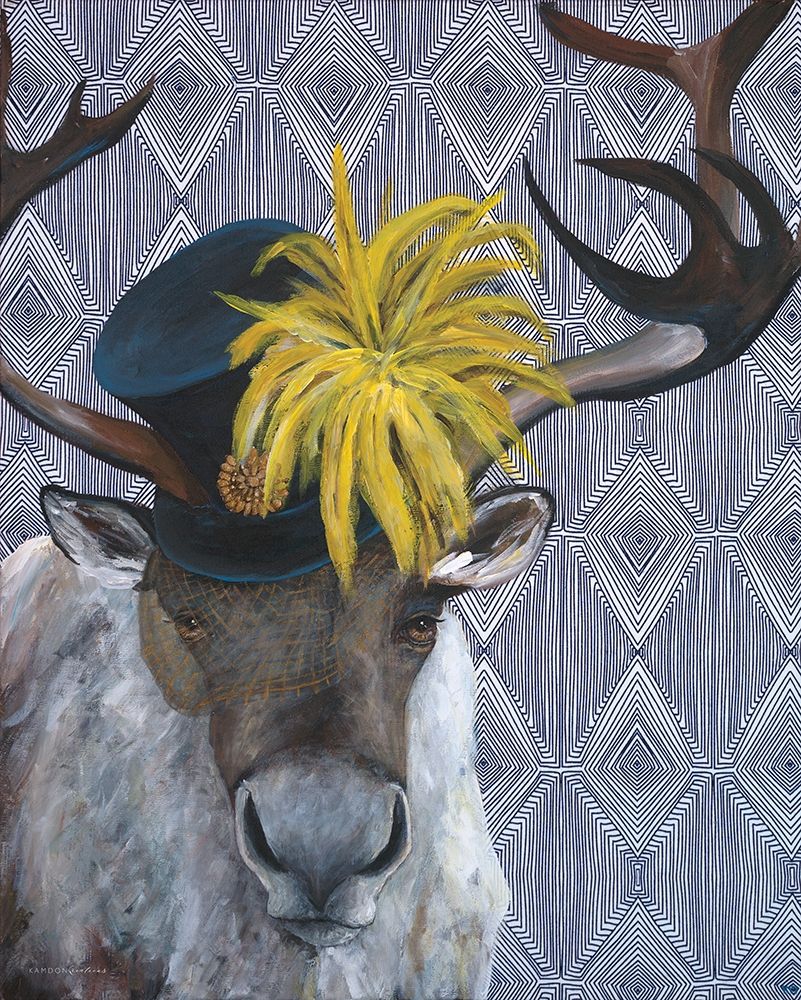 Wall Art Painting id:428134, Name: Mrs. Caribou, Artist: Kamdon Kreations
