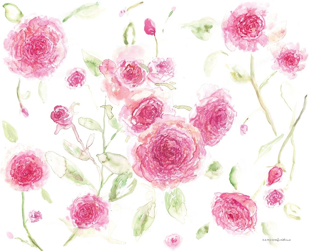 Wall Art Painting id:395284, Name: Pink Poises, Artist: Kamdon Kreations