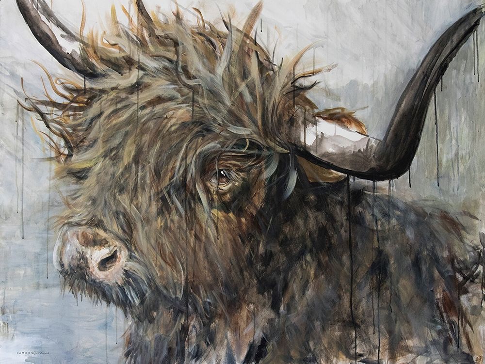 Wall Art Painting id:430652, Name: Sweet Cow, Artist: Kamdon Kreations