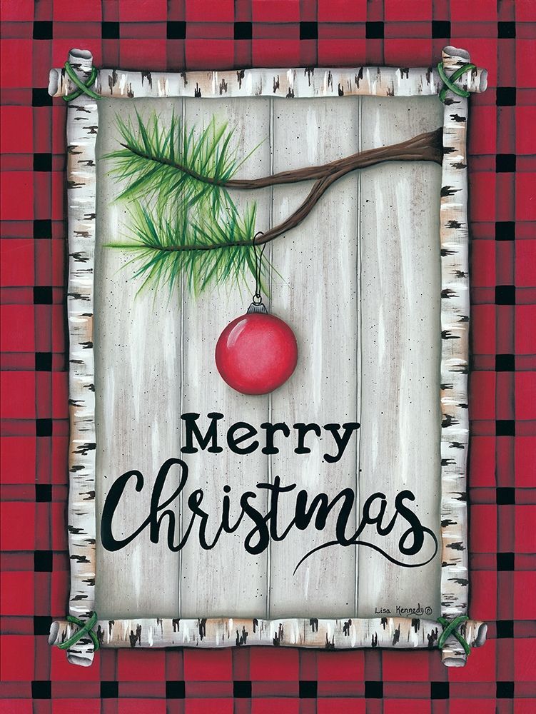 Wall Art Painting id:263495, Name: Red Christmas Plaid, Artist: Kennedy, Lisa