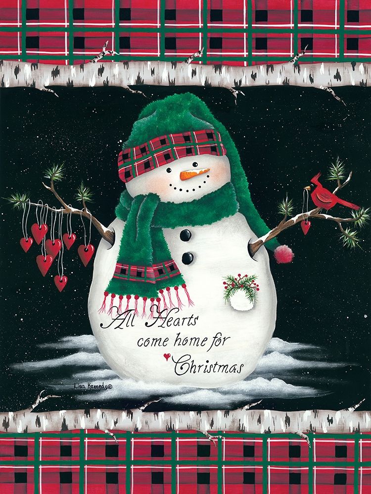 Wall Art Painting id:264399, Name: Hearts Home for Christmas, Artist: Kennedy, Lisa