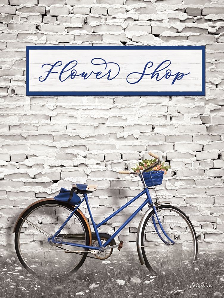 Art Print: Flower Shop Bicycle
