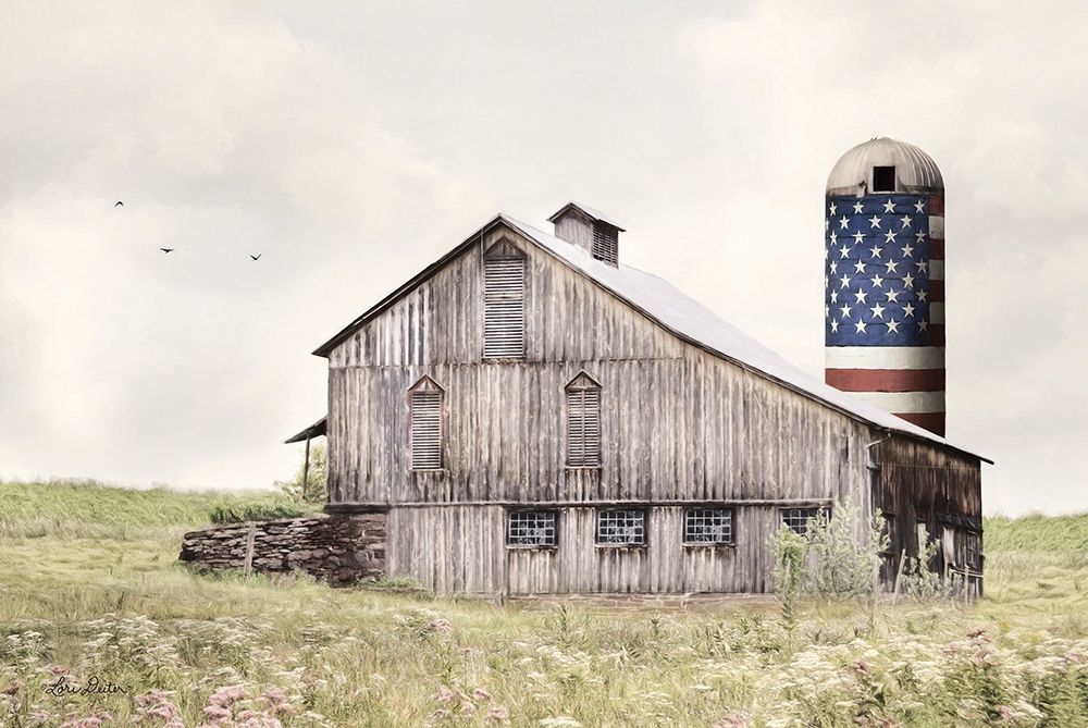Wall Art Painting id:221140, Name: One Land, One Flag, Artist: Deiter, Lori