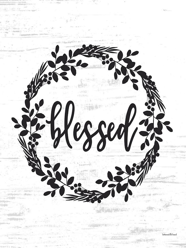 Wall Art Painting id:727753, Name: Blessed Wreath, Artist: lettered And lined