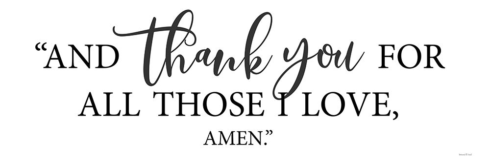 Wall Art Painting id:430817, Name: Thank You for All Those I Love, Artist: lettered And lined