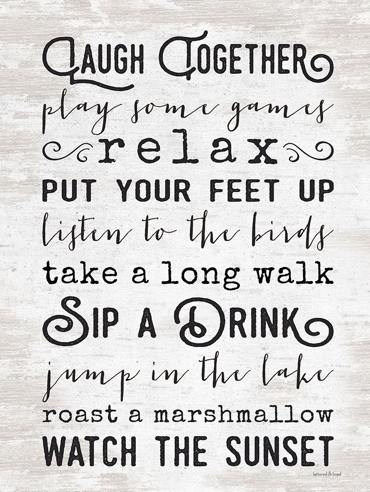 Wall Art Painting id:435287, Name: Cabin Rules, Artist: lettered And lined