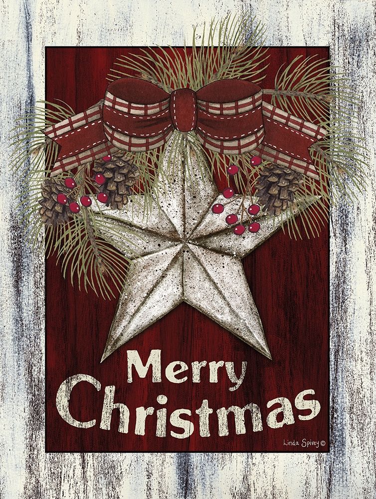 Wall Art Painting id:309003, Name: Christmas Barn Star, Artist: Spivey, Linda