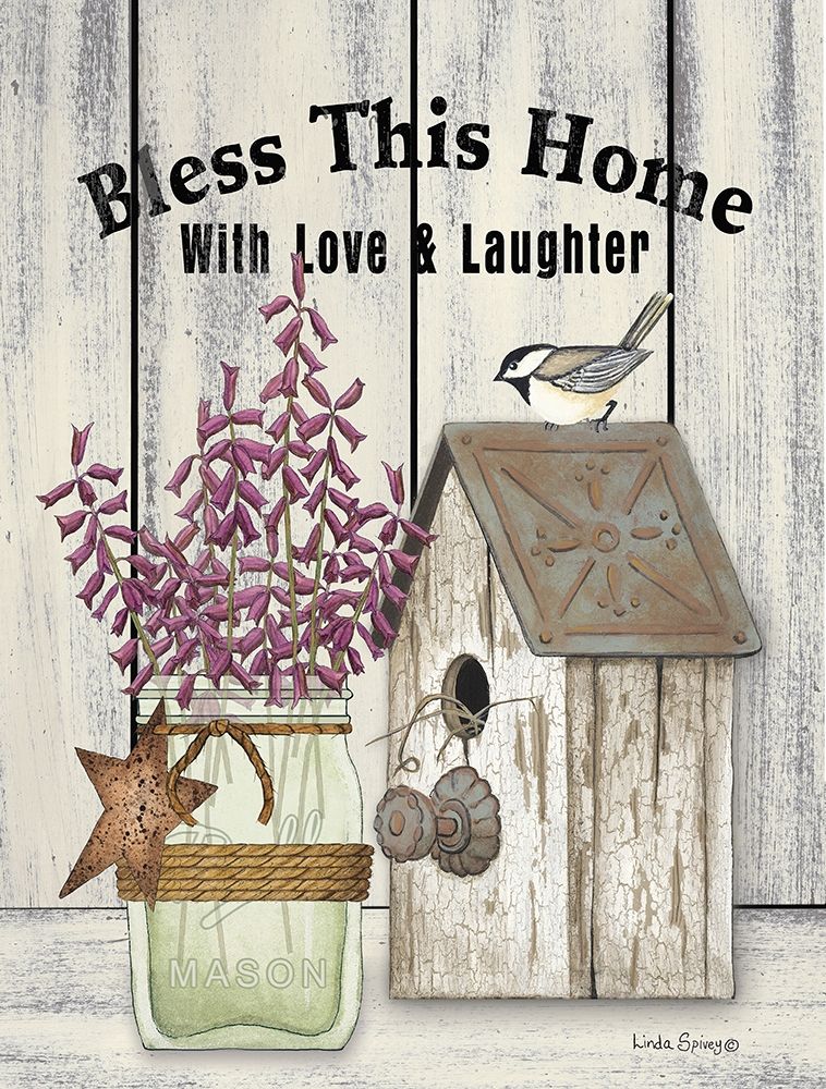 Wall Art Painting id:407555, Name: Bless This Home, Artist: Spivey, Linda