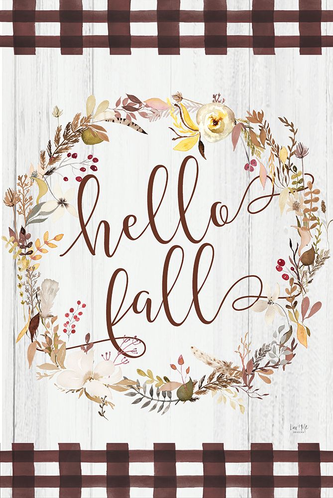 Wall Art Painting id:546392, Name: Hello Fall, Artist: Lux + Me Designs