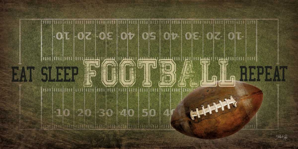 Wall Art Painting id:95837, Name: Eat, Sleep, Football, Repeat    , Artist: Rae, Marla