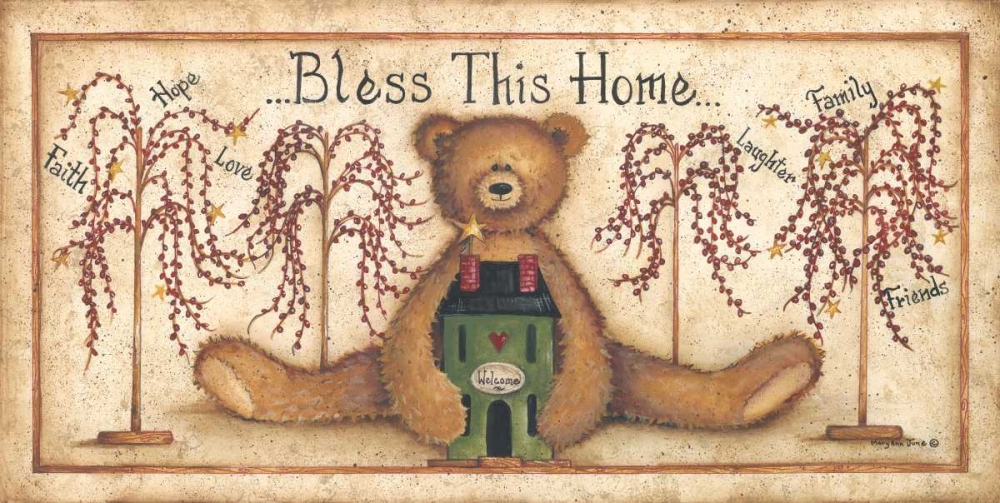 Wall Art Painting id:105842, Name: Bless This Home, Artist: June, Mary Ann
