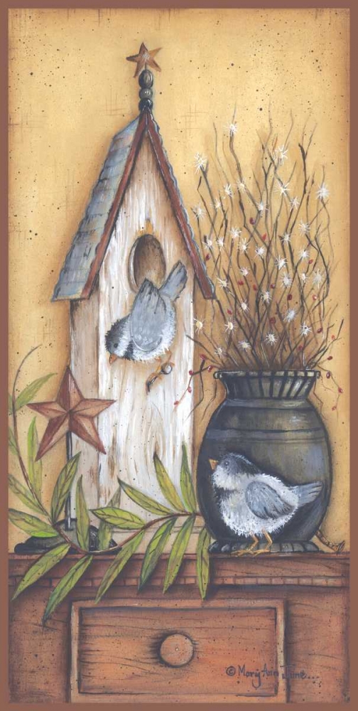 Wall Art Painting id:119083, Name: Nest for Two, Artist: June, Mary Ann