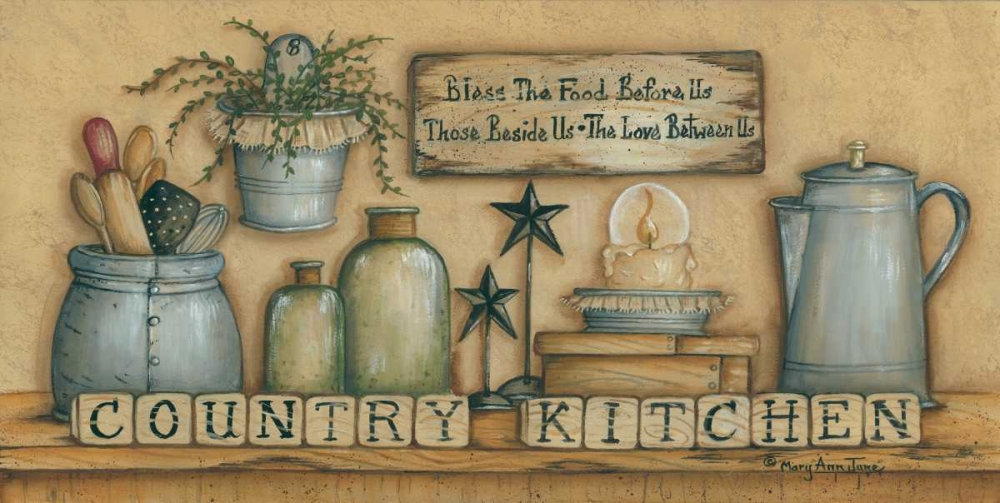 Wall Art Painting id:124634, Name: County Kitchen, Artist: June, Mary Ann
