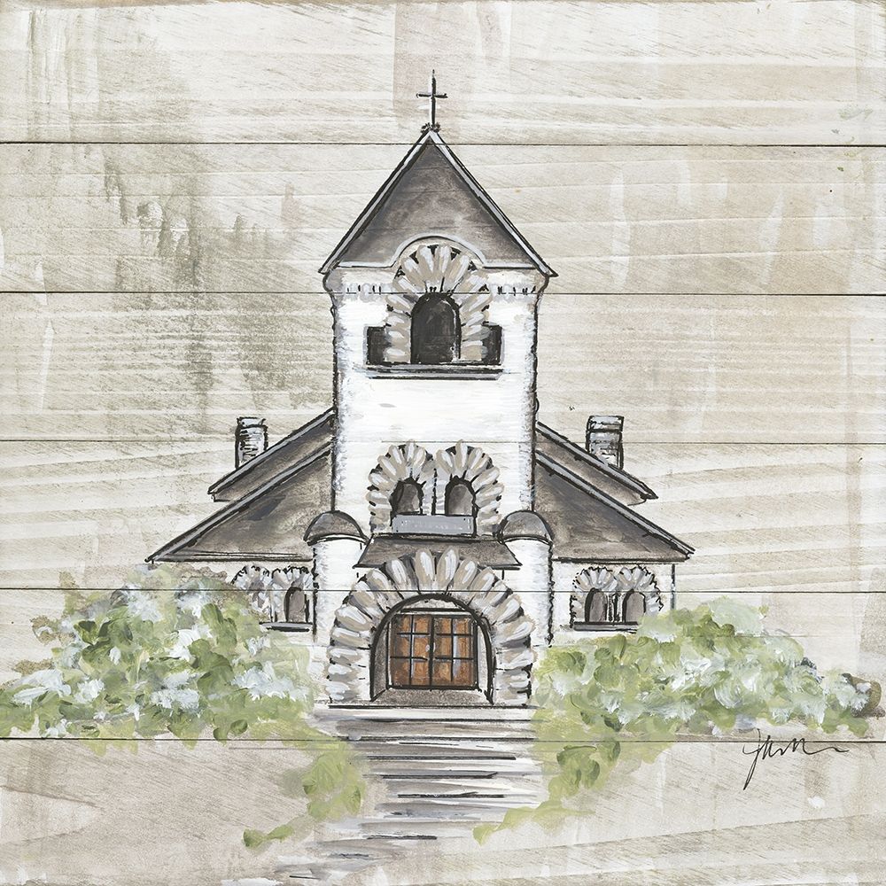 Wall Art Painting id:363852, Name: Hometown Church, Artist: Norkus, Julie