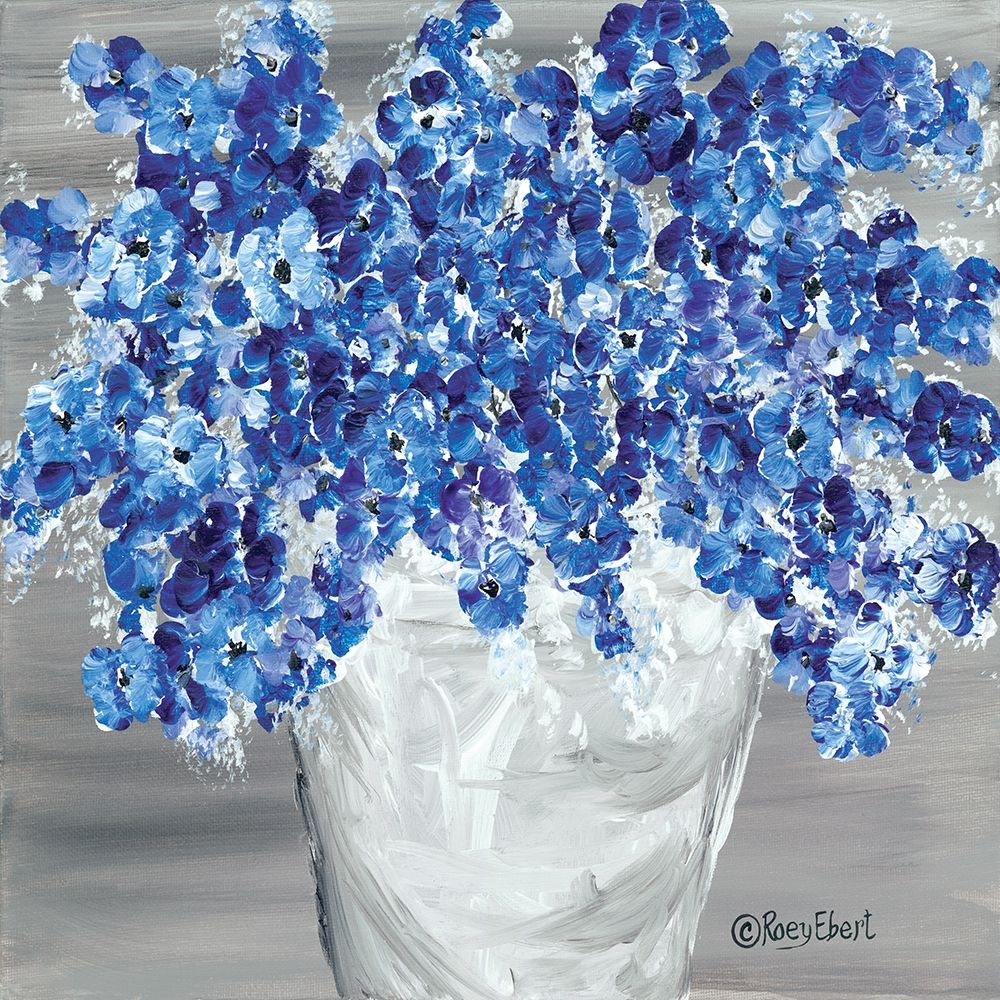 Wall Art Painting id:221172, Name: Blooming Blues, Artist: Ebert, Roey