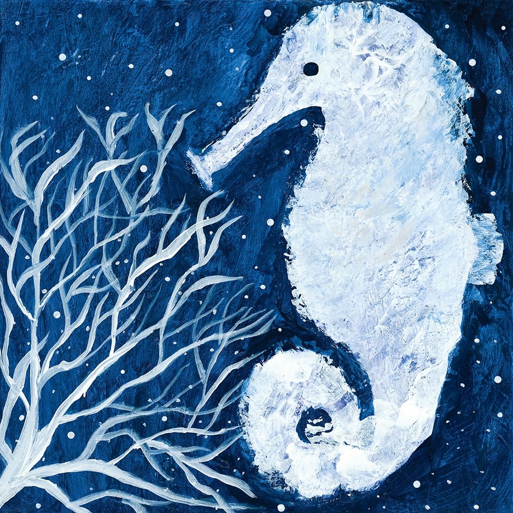 Wall Art Painting id:263547, Name: Midnight Seahorse, Artist: Ebert, Roey