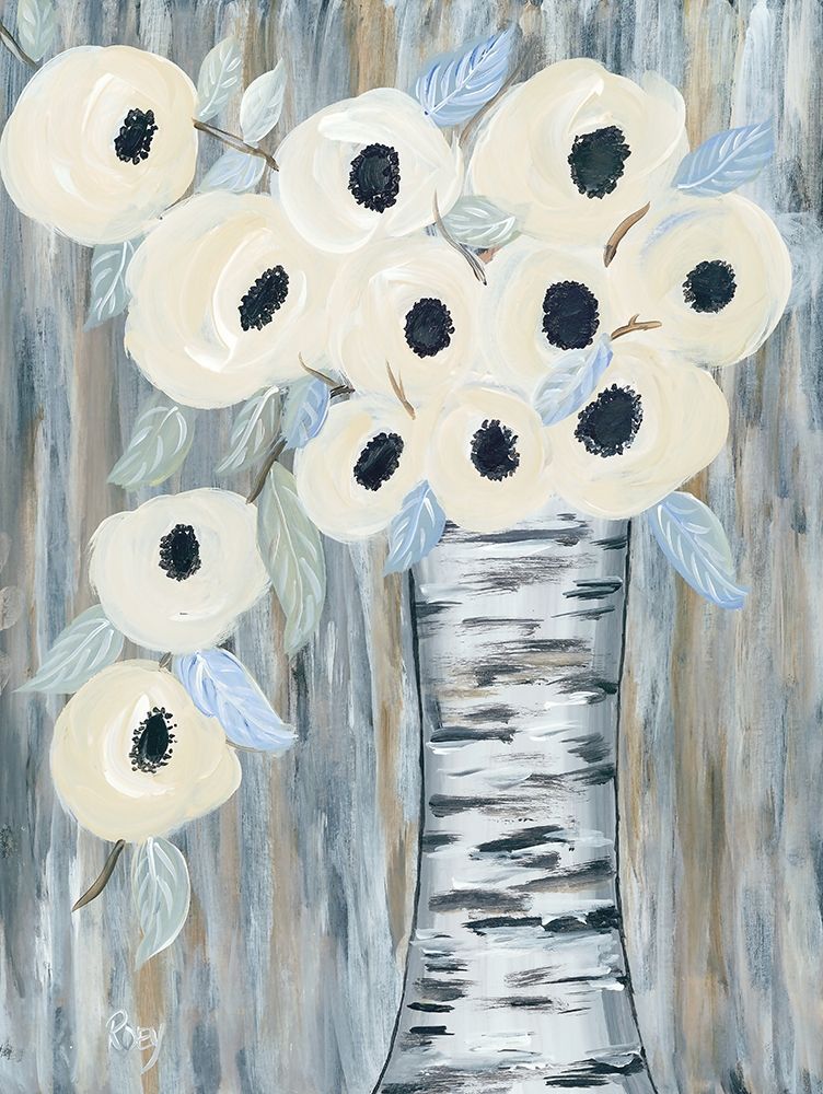 Wall Art Painting id:262356, Name: Blooming Birch Vase I, Artist: Ebert, Roey