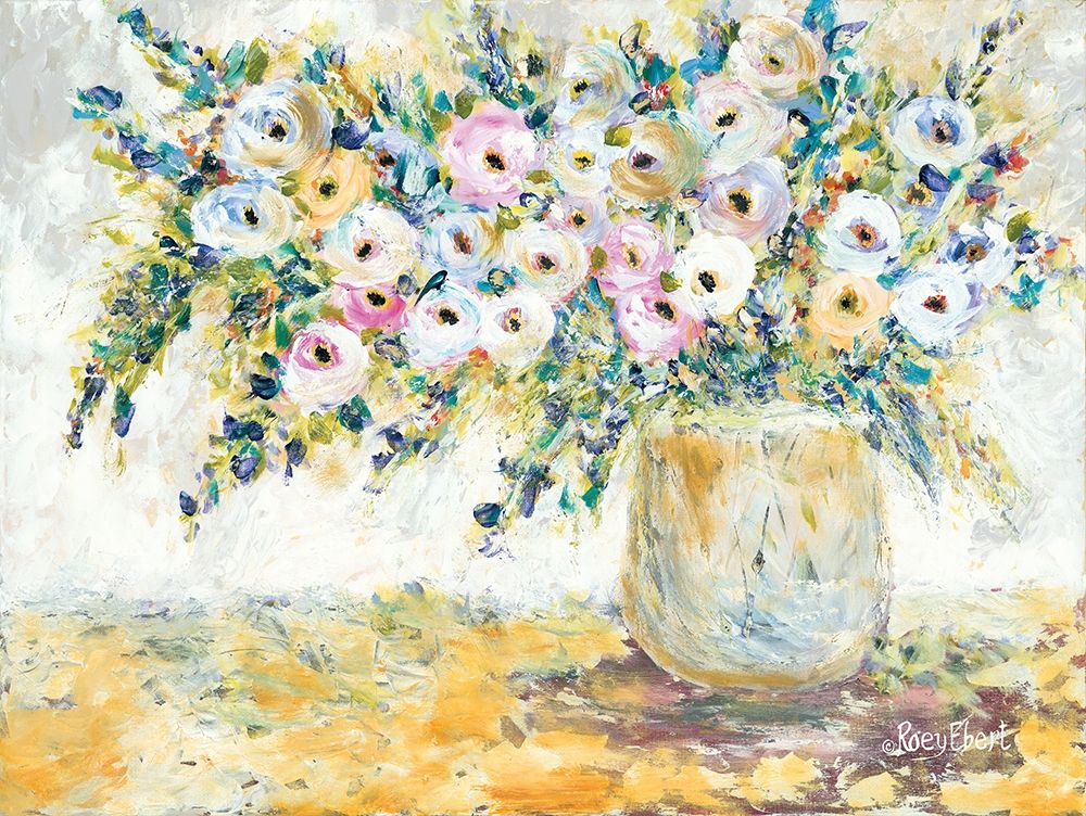 Wall Art Painting id:262358, Name: Bowlful of Roses, Artist: Ebert, Roey