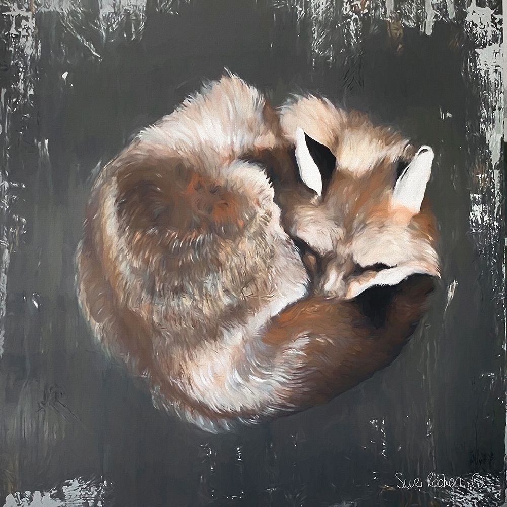 Wall Art Painting id:283541, Name: Sleeping Fox No. 11, Artist: Redman, Suzi