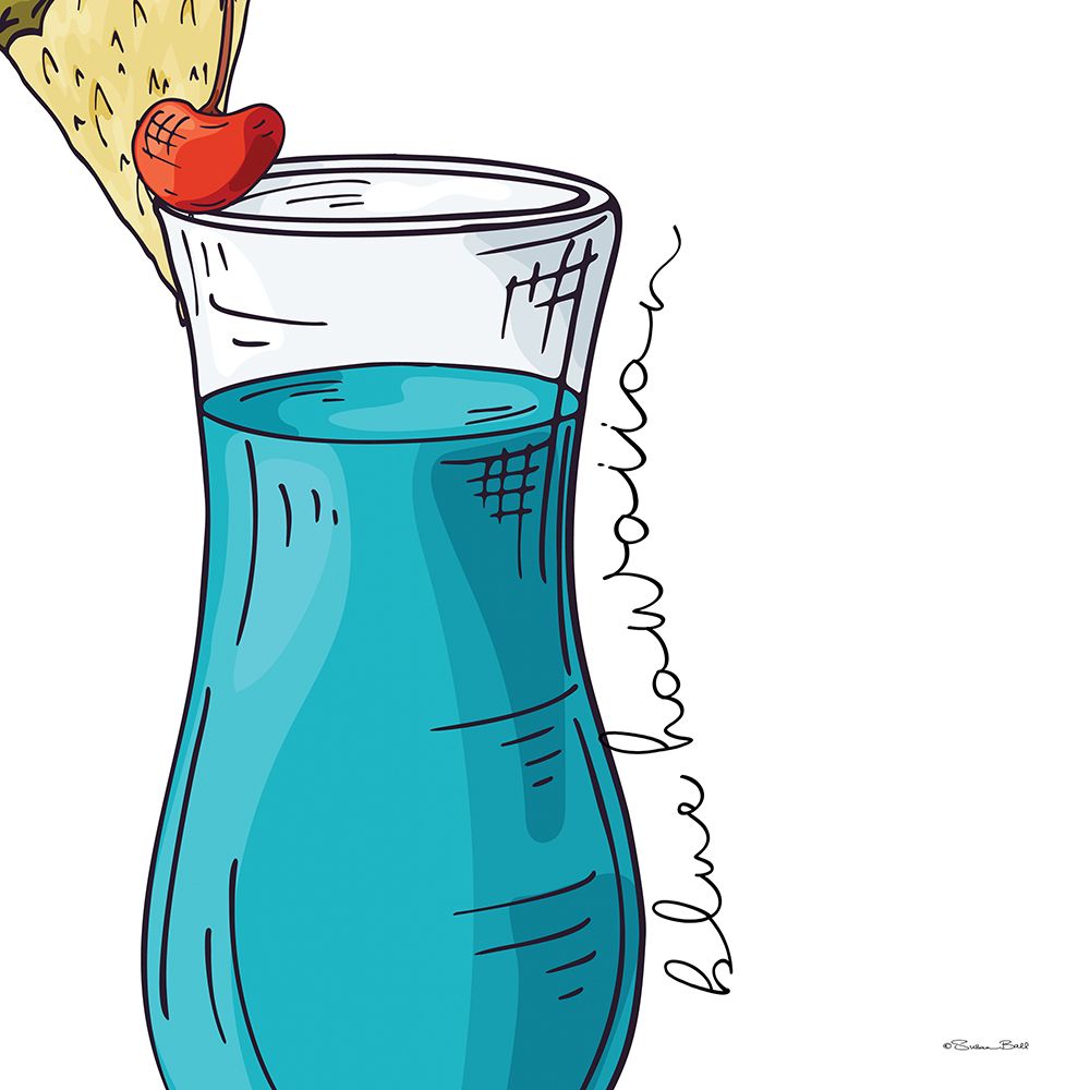 Wall Art Painting id:520689, Name: Blue Hawaiian    , Artist: Ball, Susan