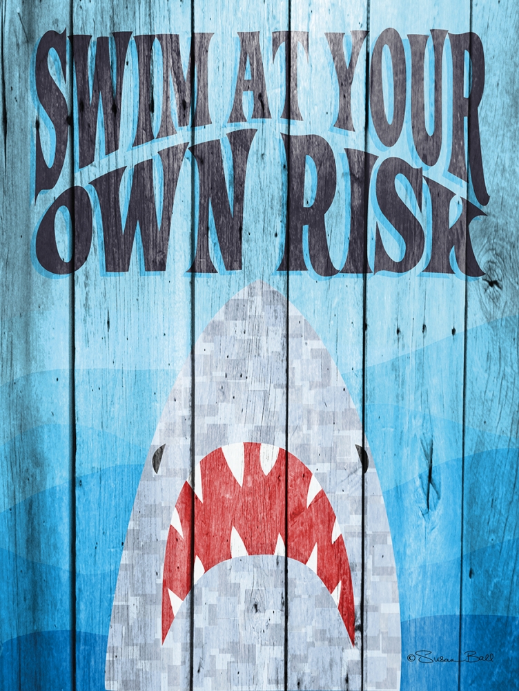 Wall Art Painting id:99655, Name: Swim at Your Own Risk, Artist: Ball, Susan