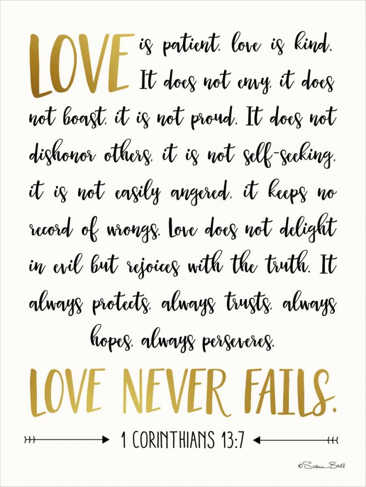 Wall Art Painting id:142802, Name: Love is Patient, Artist: Ball, Susan