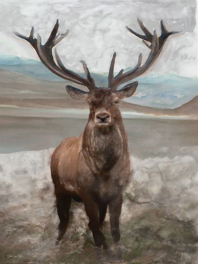 Wall Art Painting id:312238, Name: Grand Elk 1, Artist: Stellar Design Studio